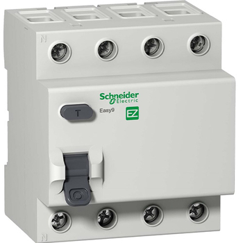 Дифференциальный выключатель Schneider Electric (УЗО) EASY 9 4P 40A 30мА АС 4,5 кА - Электрика, НВА - Модульное оборудование - Дифференциальные автоматы - Магазин электротехнических товаров Проф Ток